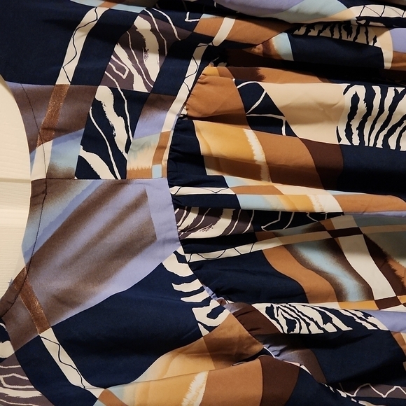 Handmade Colorful 3/4 Sleeve Mini Dress - Picture 4 of 5